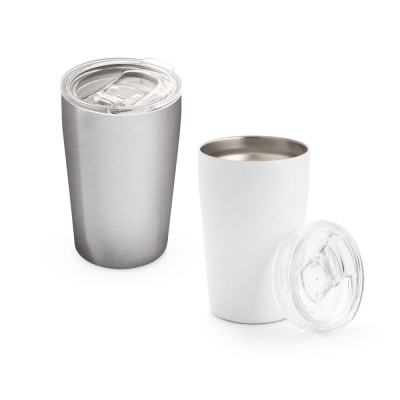 SLIDER. Stainless steel sublimation travel cup 380 mL